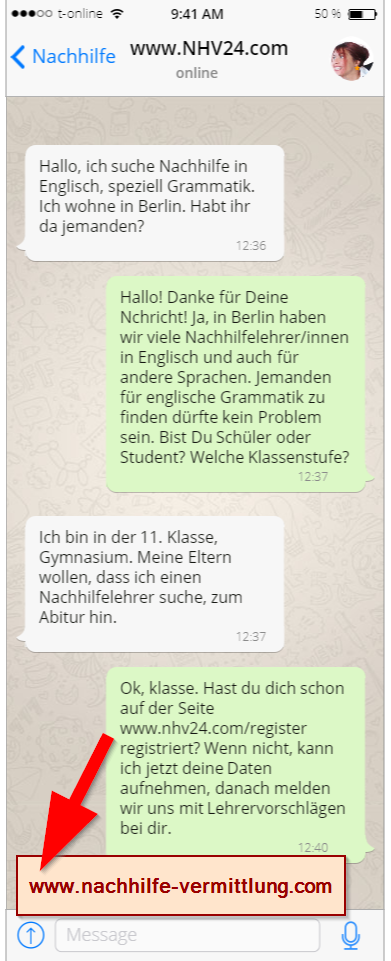 Hebamme Whatsapp Chat Beispiel WuchatBsp